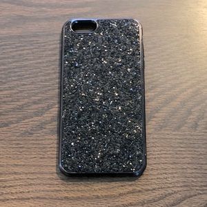 Black glitter sparkle iPhone 6s case